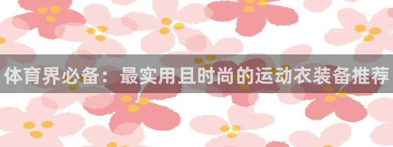 MK体育官网下载平台注册要钱吗：体育界必备：最实用且时尚的运