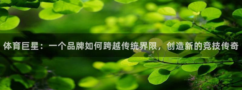 MK体育官网下载招商电话号码是多少：体育巨星：一个品牌如何跨